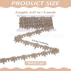 5 ярд ленты из металлической пряжи с цветочной кружевной отделкой&nbsp;OCOR-LP0002-82