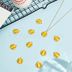 128 шт. Подвески из сплава с эмалью&nbsp;ENAM-GO0001-20