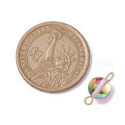 Окрашенные круглые подвески из синтетического лунного камня&nbsp;PALLOY-JF02690-01