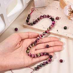 1 нить бусин из натурального тигрового глаза&nbsp;G-TA0002-70A