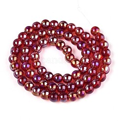 Гальванизируйте прозрачное стекло бисер нитей&nbsp;GLAA-T032-T6mm-AB20