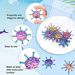 20 шт. 2 стильных радужных железных подвески&nbsp;IFIN-FH0001-57