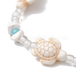 Браслеты из синтетической бирюзы и магнезита&nbsp;BJEW-JB11671