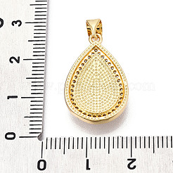 Латунные микропаве прозрачные подвески с фианитом&nbsp;KK-N268-23G