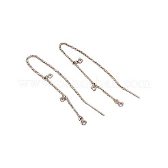 Плоская круглая латунная прозрачная кубическая циркония серьга резьба&nbsp;FS-WG76BDC-02