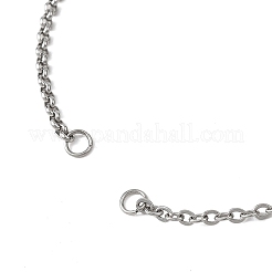 Изготовление браслета-цепочки Rolo из нержавеющей стали 304&nbsp;AJEW-JB01459-02