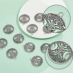 40 шт. подвески из полого сплава в тибетском стиле&nbsp;TIBEP-FH0001-29AS