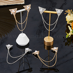 6 шт. 2-х цветные треугольные значки для лацканов&nbsp;JEWB-FH0002-55