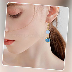 3 нити бусины ручной работы из золотистого песка в технике лэмпворк&nbsp;LAMP-PA0001-18B