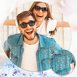 Блестящий лист со стразами для исправления&nbsp;DIY-WH0308-441D