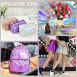 Лазерная ткань из искусственной кожи&nbsp;AJEW-WH20816-059H