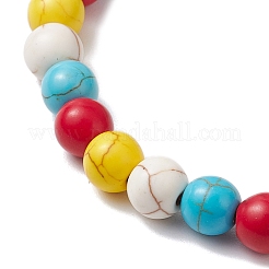 Набор из 2 браслета из 2 видов круглых синтетических бусин&nbsp;BJEW-JB11539