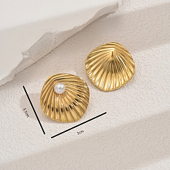 Элегантные серьги-гвоздики из нержавеющей стали 201 с текстурированными ромбами&nbsp;YK4954