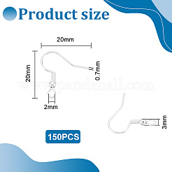 150 шт. крючки для сережек из нержавеющей стали 304&nbsp;STAS-UN0058-82