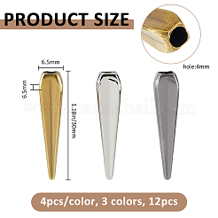 12 шт. 3-цветные литые наконечники для шнура&nbsp;FIND-FH0016-82