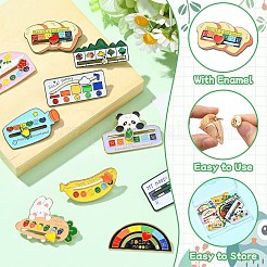 10 шт. 10 стиля настроения социальная батарея скользящие эмалевые штифты&nbsp;JEWB-CJ0001-52