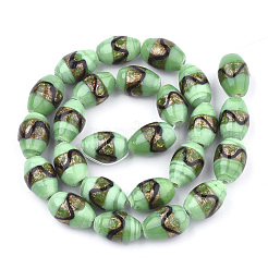 Бусины ручной работы бусины золотого песка&nbsp;LAMP-T006-01G