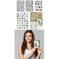 4 шт. 4 прозрачных штампа из ПВХ с изображением животных DIY-GL0010-01B