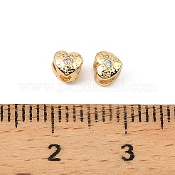 Латунные прозрачные бусины из кубического циркония&nbsp;KK-D106-02G