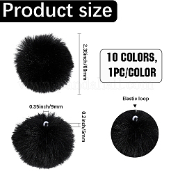 10 шт. Мягкий помпон из искусственного меха кролика 10 цветов&nbsp;DIY-CY0001-87