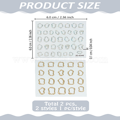 2 шт. 2 наклейки для дизайна ногтей&nbsp;MRMJ-LP0002-91-1