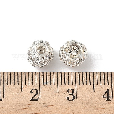 Латунные бусины со стразами &nbsp;KK-A267-03A-02S-1