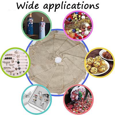 Мешочки для хранения из джутовой ткани ABAG-WH0048-11-1