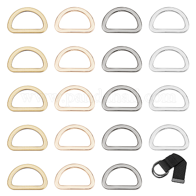 20 шт. 4-цветные пряжки для регулировки ремня сумки из сплава&nbsp;FIND-WR0009-97-1