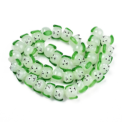 Бусы лэмпворк ручной работы LAMP-N021-42C-1