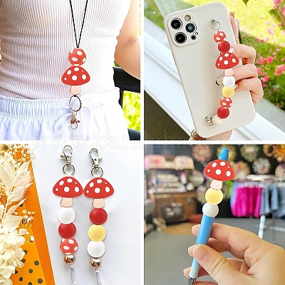 40 шт. 5 вида бусины-грибы и круглые&nbsp;SIL-YW0002-53-1