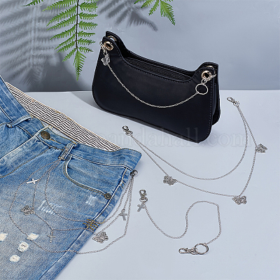 4 шт. 4 стиля латунных витых цепочек для кошелька&nbsp;HJEW-PH02054-1