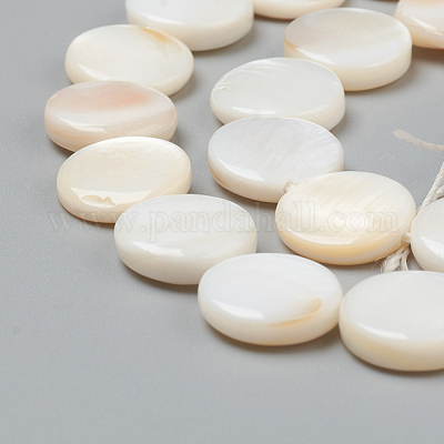 Бусины из натуральных пресноводных ракушек&nbsp;BSHE-I011-01C-02-1