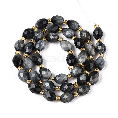 Натуральный орлиный глаз бусы&nbsp;G-N342-35-8x6-03-1