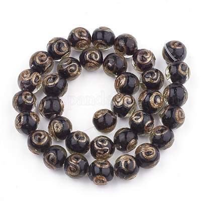 Бусины ручной работы бусины золотого песка LAMP-T006-07A-1