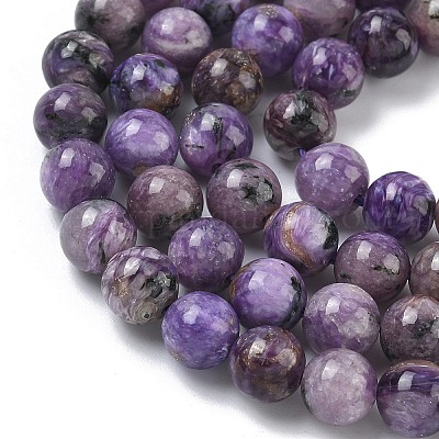 Естественно чароитовыми бисер пряди&nbsp;G-C270-O02-04-1