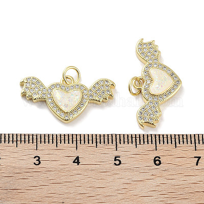 Латунные микропаве прозрачные подвески с фианитом KK-L213-011G-02-1