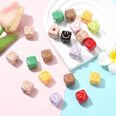 20 шт. непрозрачные акриловые бусины для выпечки&nbsp;OACR-YW0004-29-1