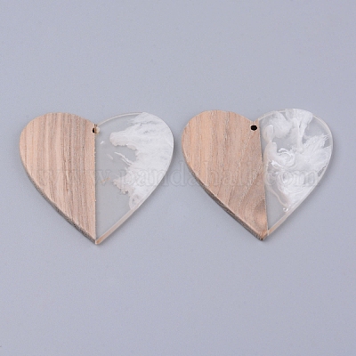 Подвески из смолы и дерева&nbsp;LS-RESI-R428-12B-1