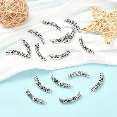 20 шт. бусины-трубочки из сплава в тибетском стиле&nbsp;TIBEB-YW0001-36-1