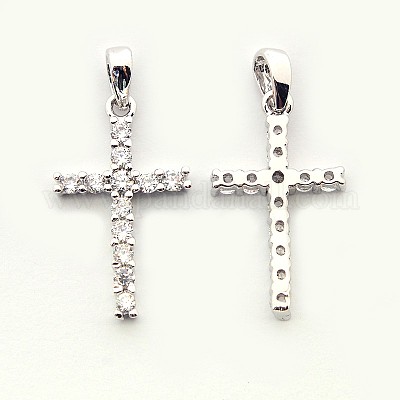 Латунные микро проложить кубического циркония подвески ZIRC-N009-10P-1