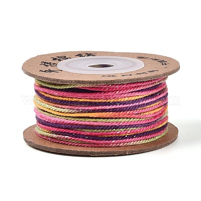 30 м окрашенный сегментный хлопковый шнур для макраме&nbsp;OCOR-T018-01C-1