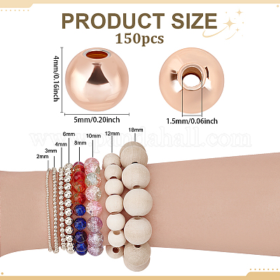 300 шт. латунные распорные бусины для покрытия стойки KK-PH0012-43C-RG-1