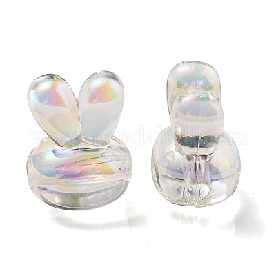 УФ-покрытие радужными переливающимися акриловыми бусинами PACR-E001-05I-1