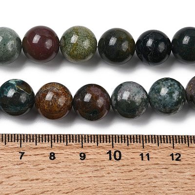 Природного индийского агата бисер нитей&nbsp;G-G515-12mm-05-1