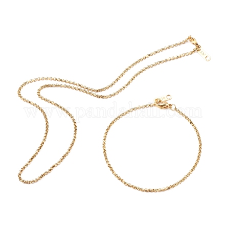 Комплект из цепочек и ожерелий из нержавеющей стали 304 SJEW-JS01180-1