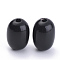 Opaque Acrylic Beads, Oval, Black, 9x7mm, Hole: 2mm, about 1990pcs/500g