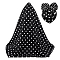 3M Polyester Polka Dot Fabric, Clothing Accessories, Black, 1500mm