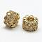 Brass Micro Pave Cubic Zirconia Beads, Column, Cadmium Free & Nickel Free & Lead Free, Golden, 6x4mm, Hole: 3mm