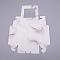 Marble Pattern Paper Cardboard Jewelry Boxes, with PVC Window, Square, White, Box: 12x12x4.5cm