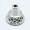 Alloy Bead Cone, Long-Lasting Plated, Apetalous, Platinum, 14x12.5mm, Hole: 2mm